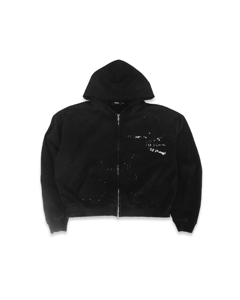 Transfer Cropped Zip Hoodie