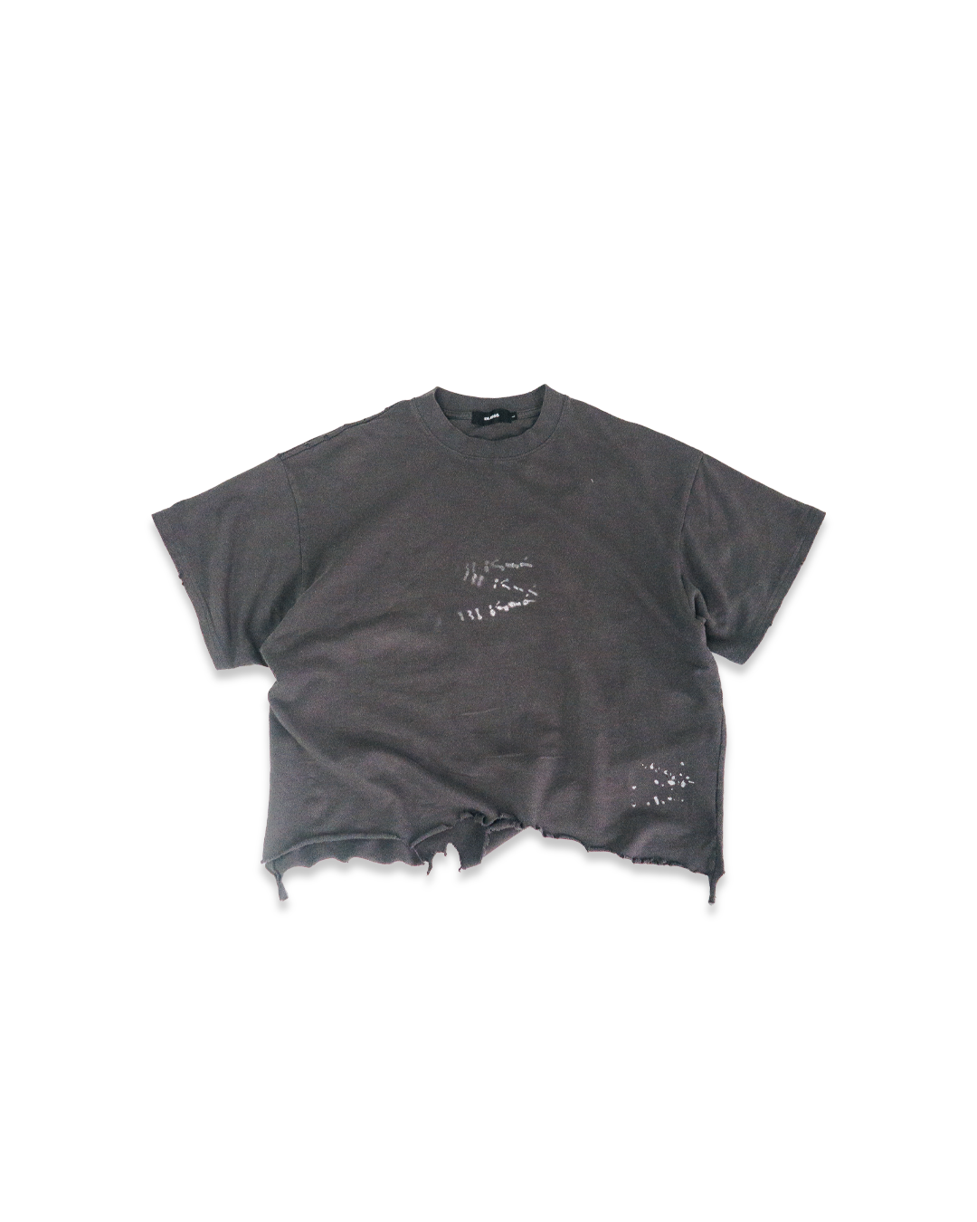 Transfer Cropped Tee - Gray