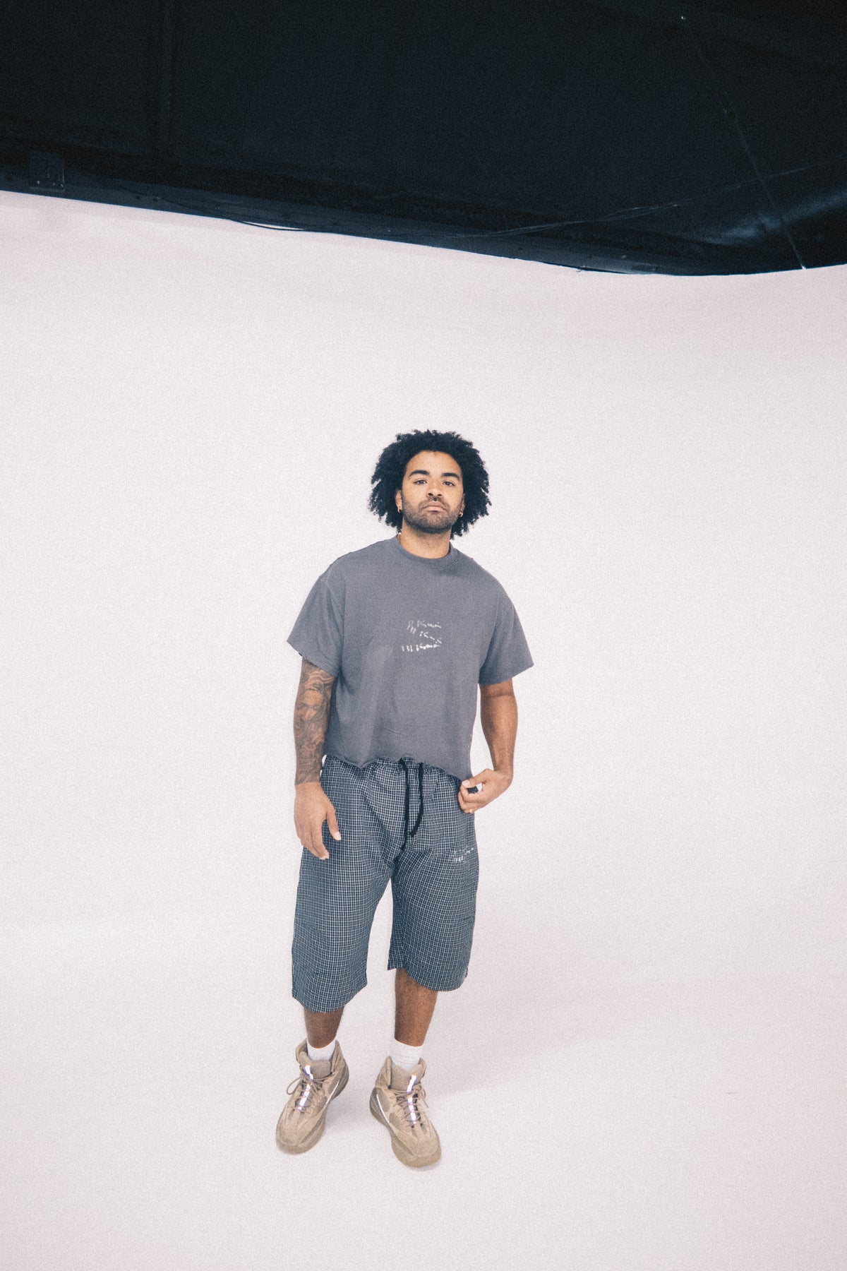Transfer Plaid Long Shorts