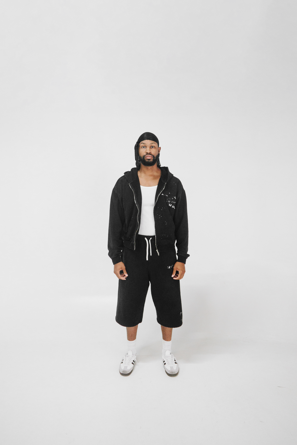 Transfer Cropped Zip Hoodie