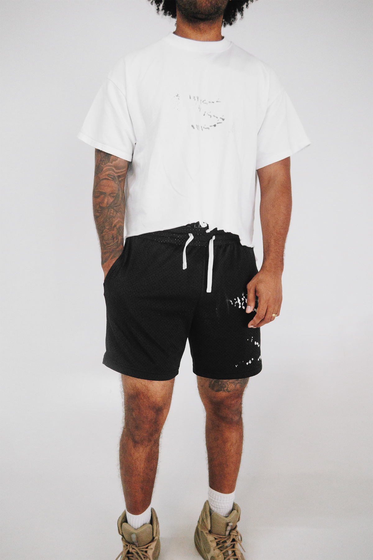 Transfer Cropped Tee - White