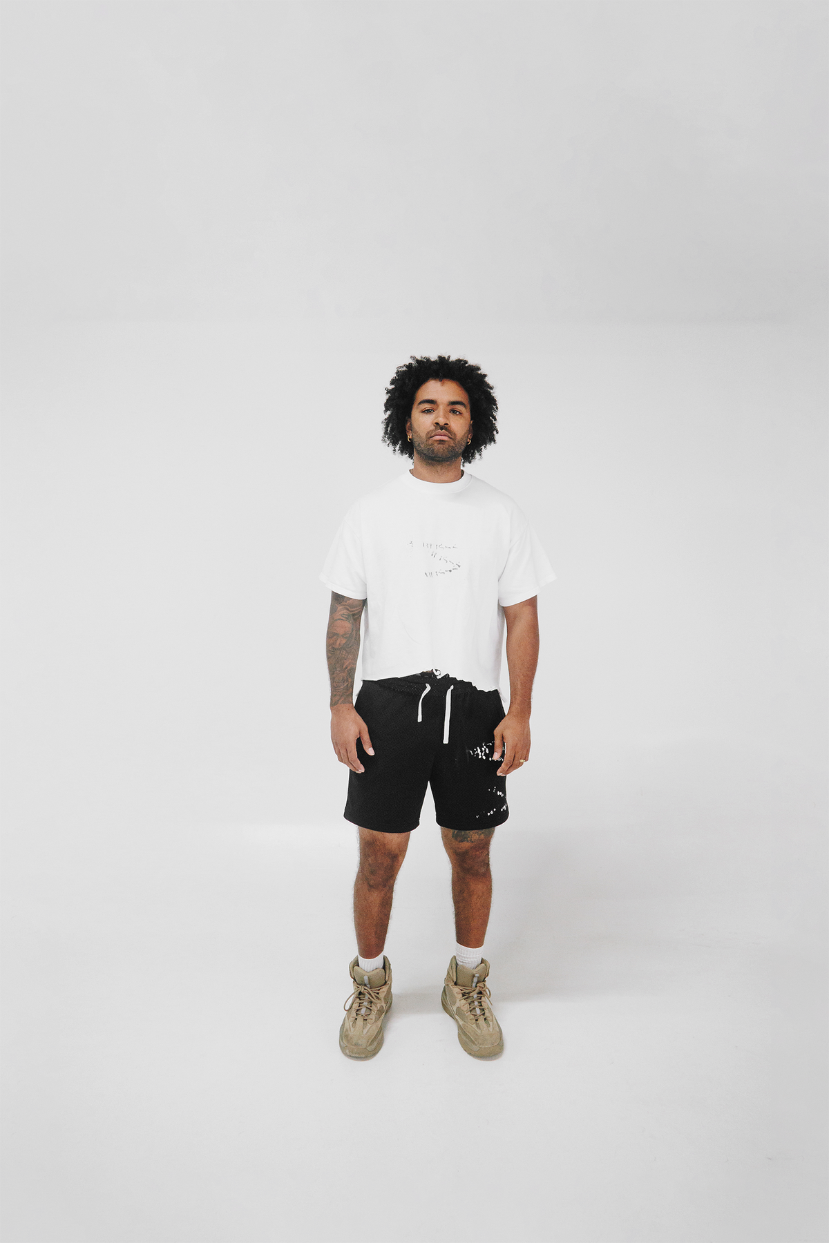 Transfer Cropped Tee - White